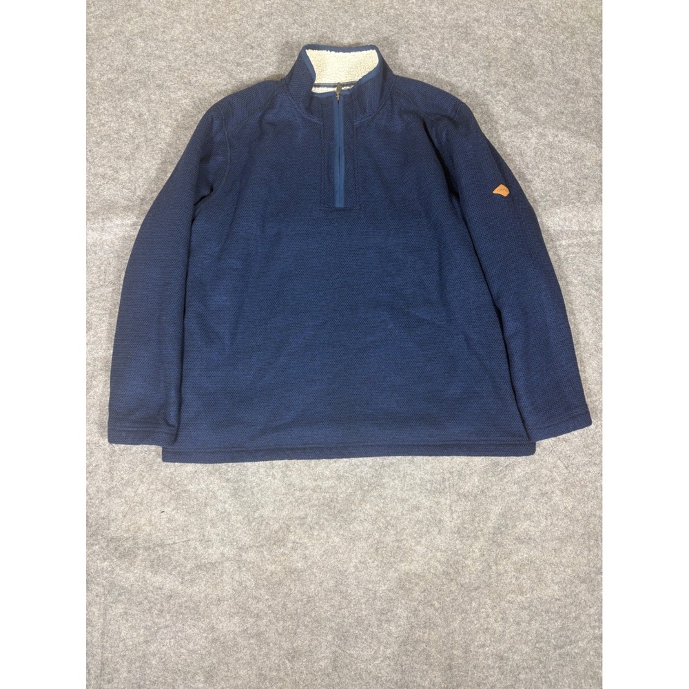 ORVIS Men's Classic Collection Quarter Zip Sherpa Lined Pullover Navy‎ XXL